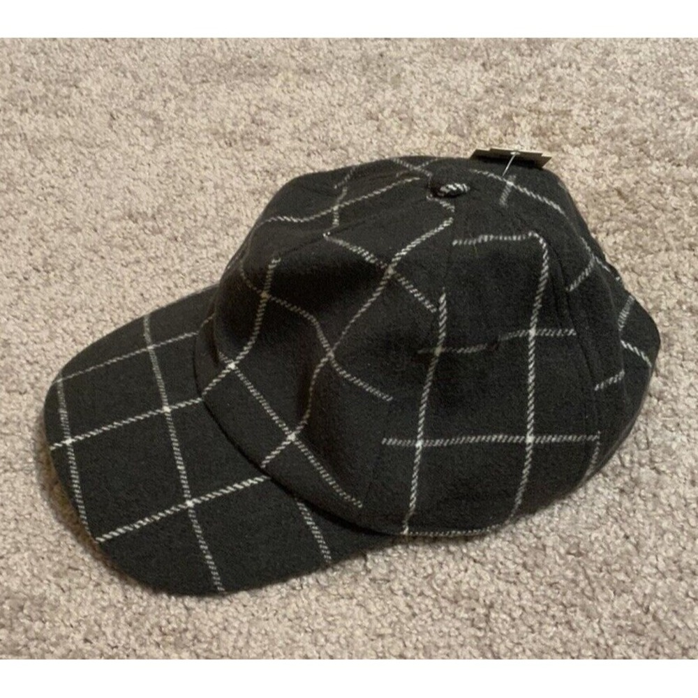 A New Day Womens Gray Plaid Baseball‎ Hat Adjustable